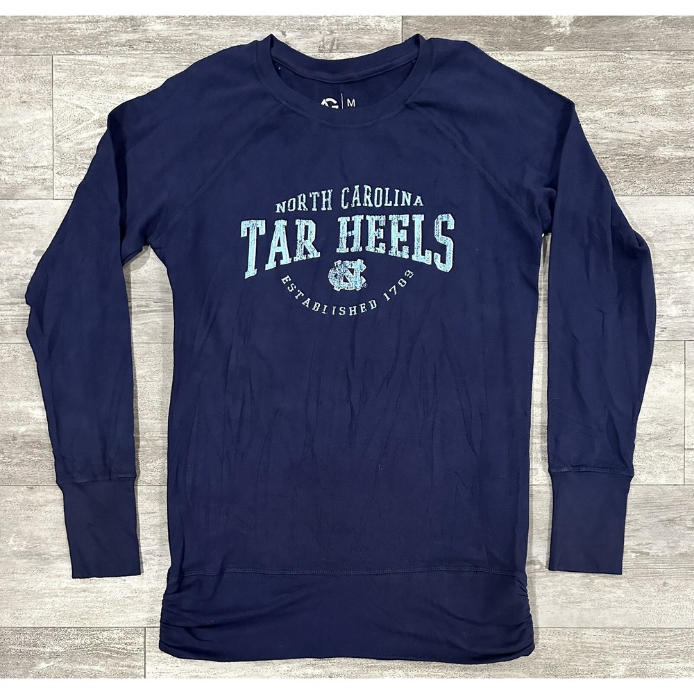 Alta Gracia Womens North Carolina Tar Heels Long Sleeve Shirt Size M Cinch Waist
